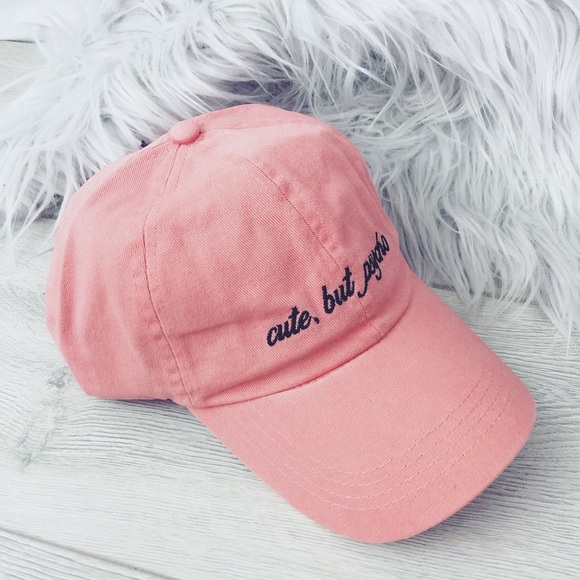 Cute But Psycho Pink Cotton Dad Hat - Picture 2 of 3