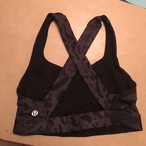 Leopard print lululemon sports bra