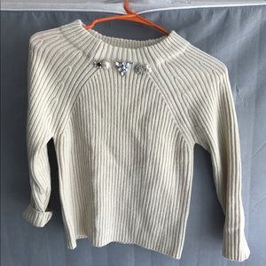 beige knitted sweater small