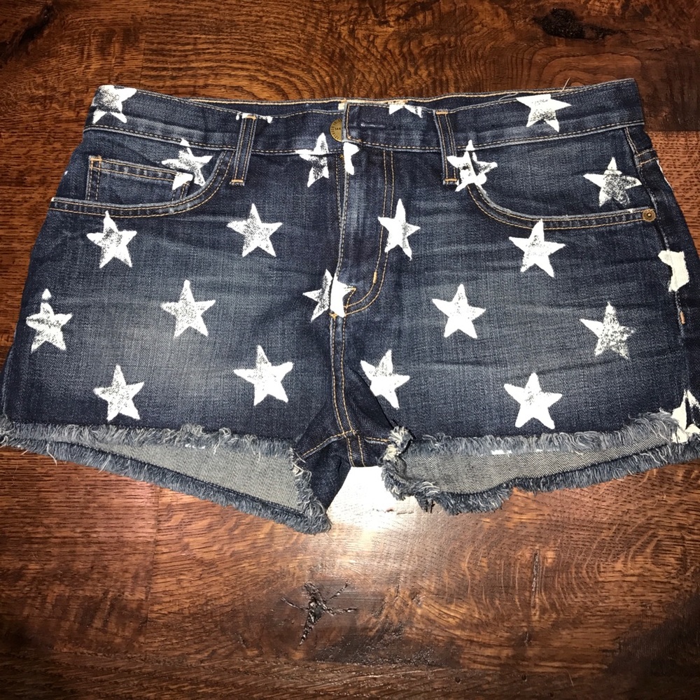 Star spangled banner jean shorts