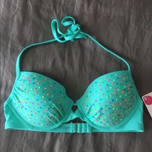Embellished Xhilaration teal bikini top