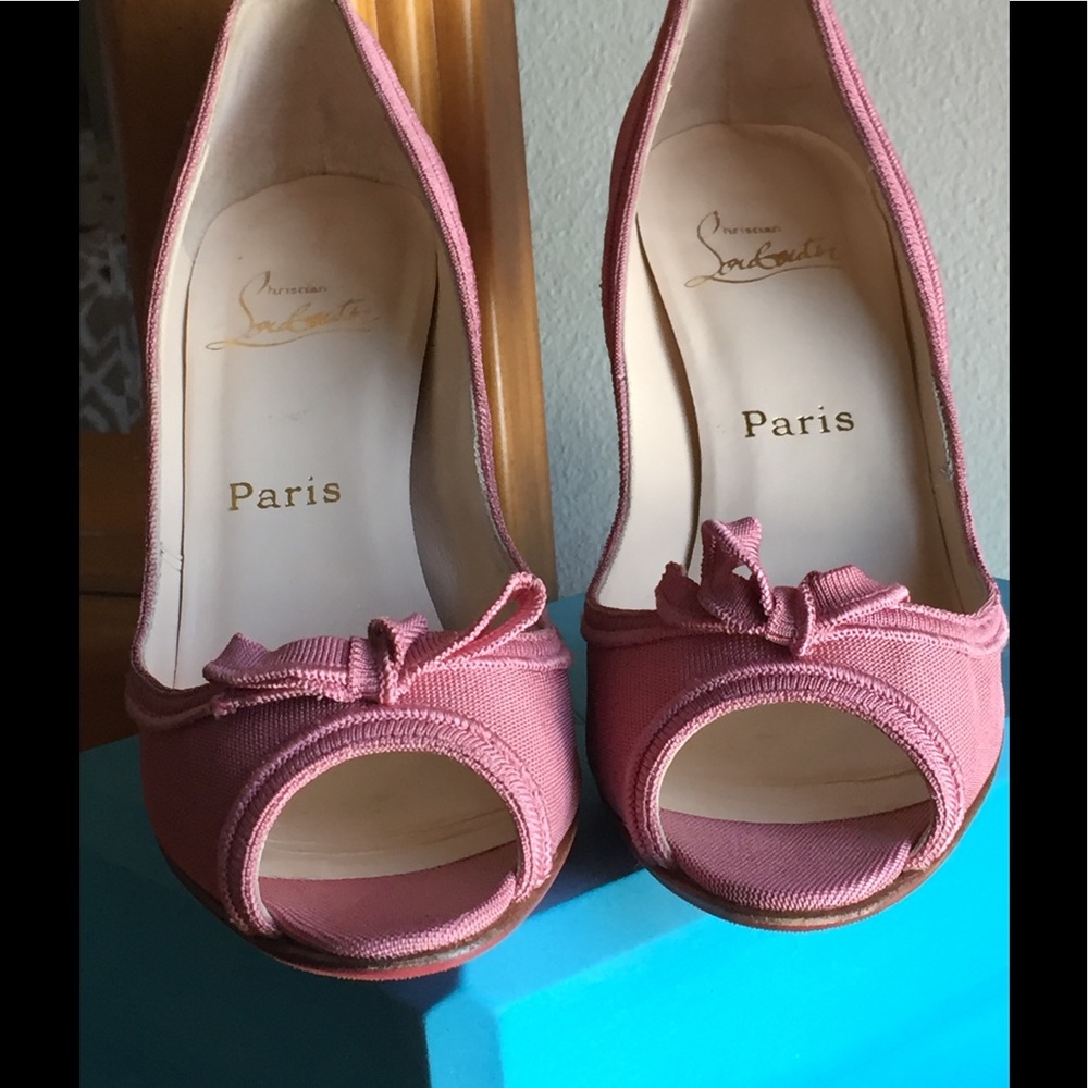 Christian Laboutin satin heels