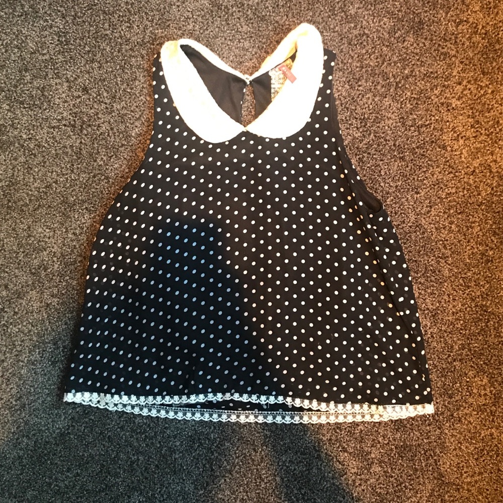 Nordstrom BP polka-dot collar top