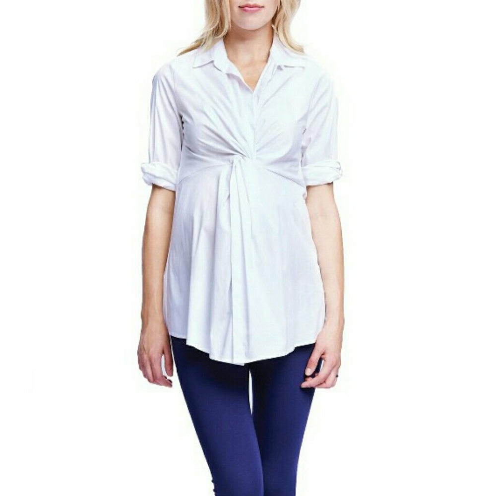 Maternal America twist front tunic