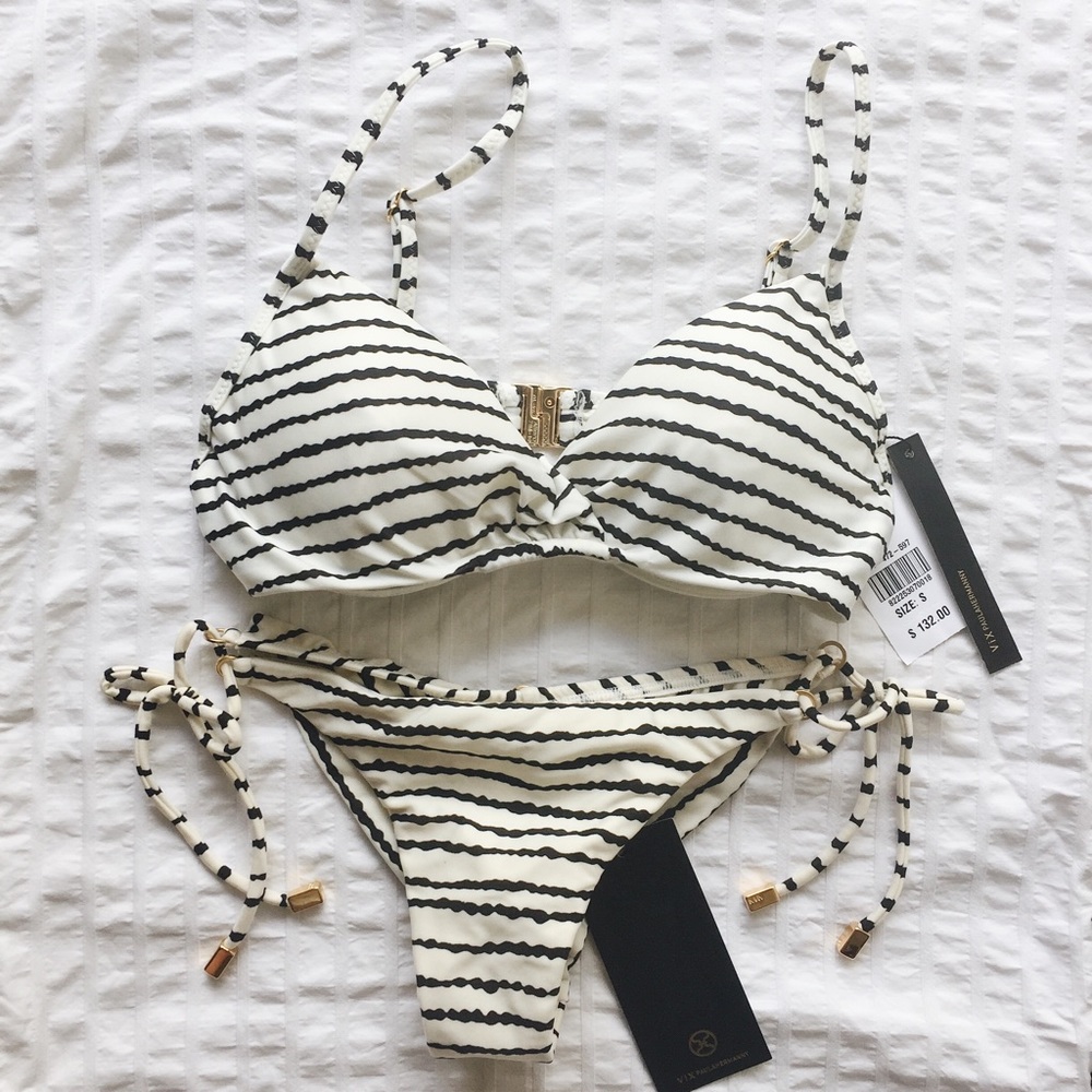 VIX Zebra Stripe Bikini Set, S