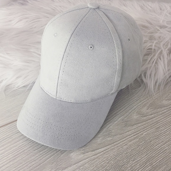 Accessories - Vegan Suede Gray Dad Hat