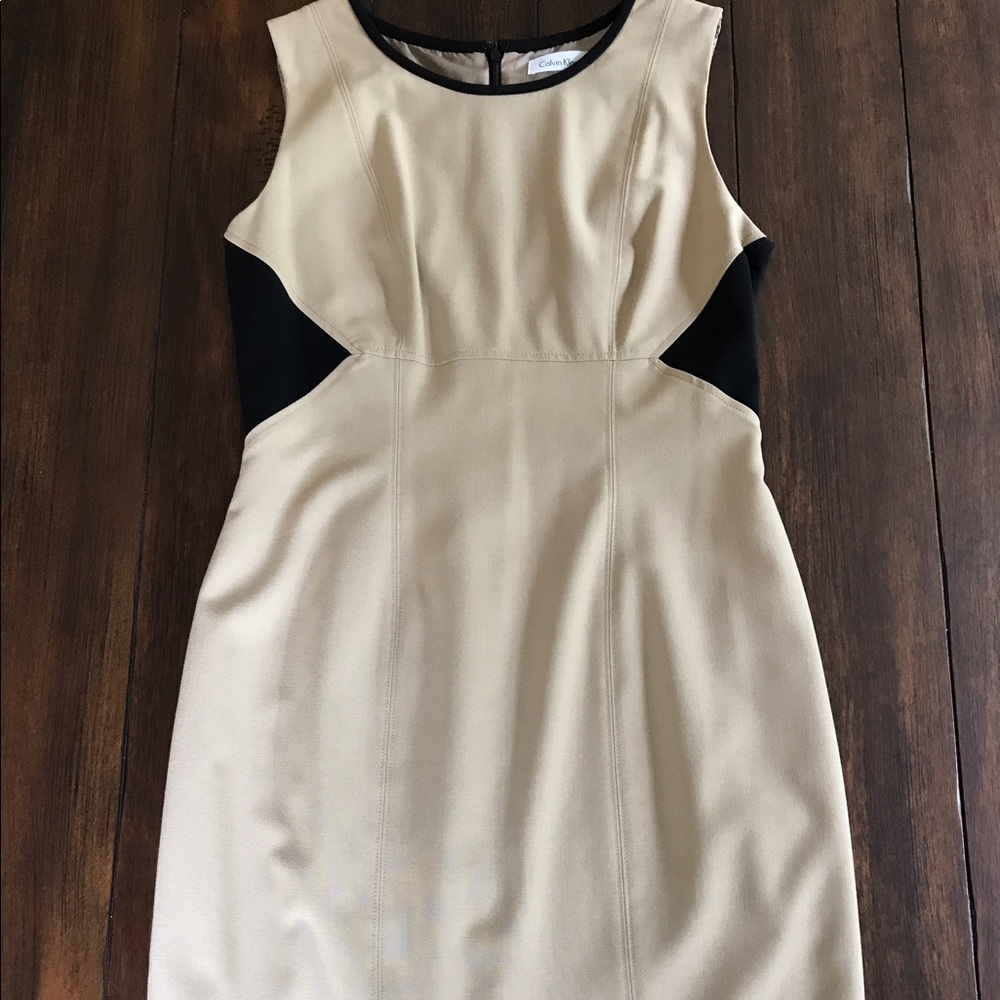 Black & Tan Color Black Calvin Klein Dress