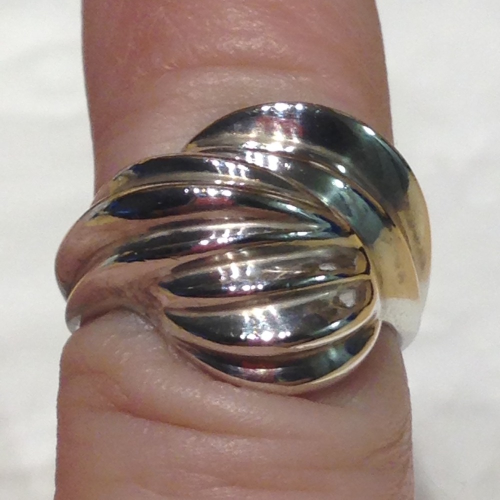 🔥SALE🔥Retro! .925 Bypass Knot Sterling Ring sz 5