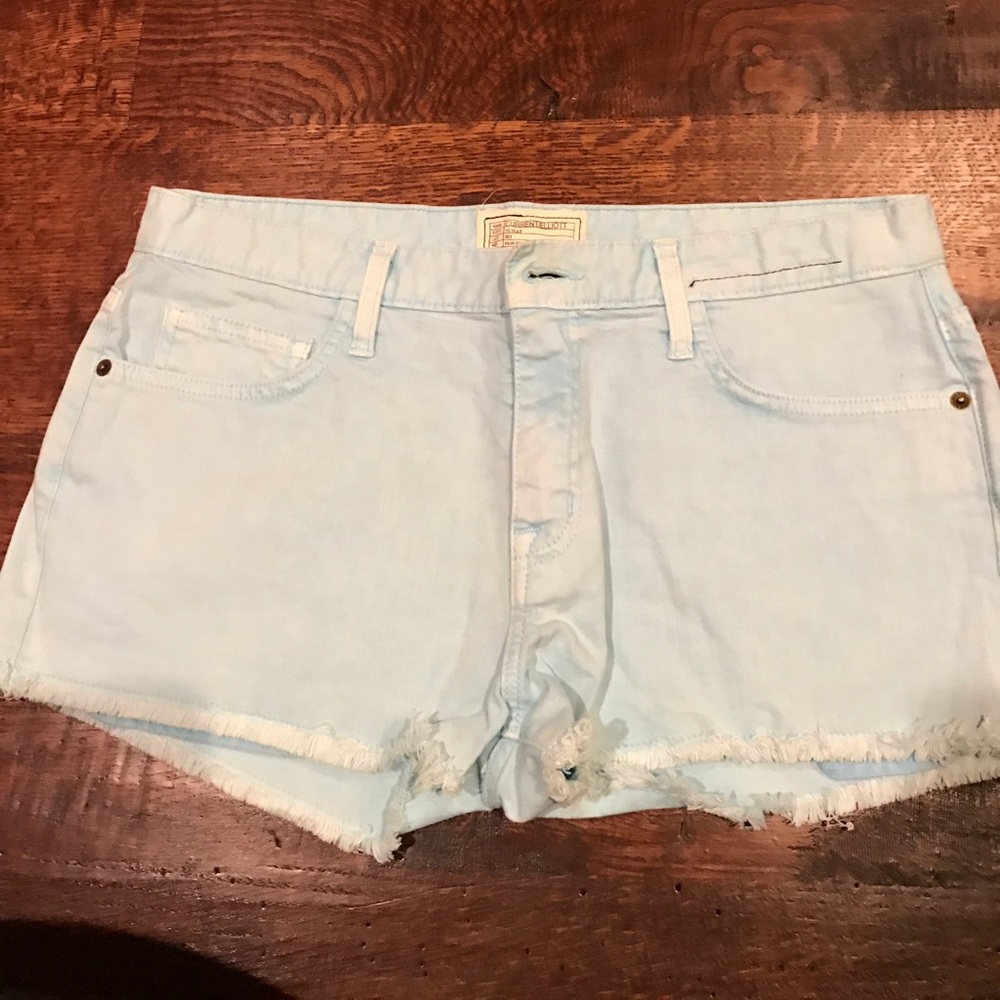 Light blue jean shorts