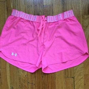 UNDER ARMOUR PLAY UP SHORTS PINK