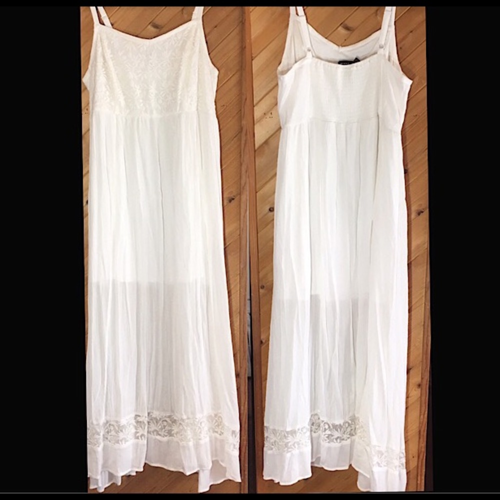 Embroidered Gauze Maxi Dress