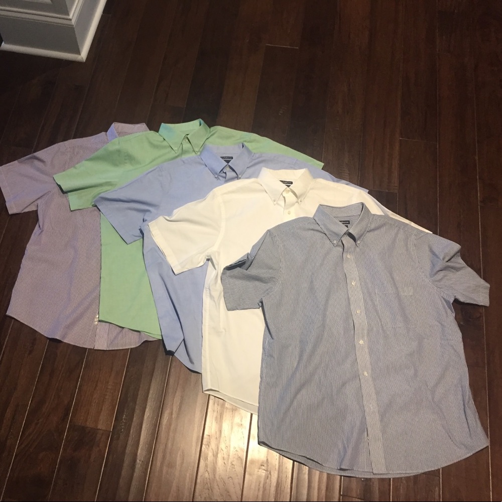 5 short sleeve men's dress shirts