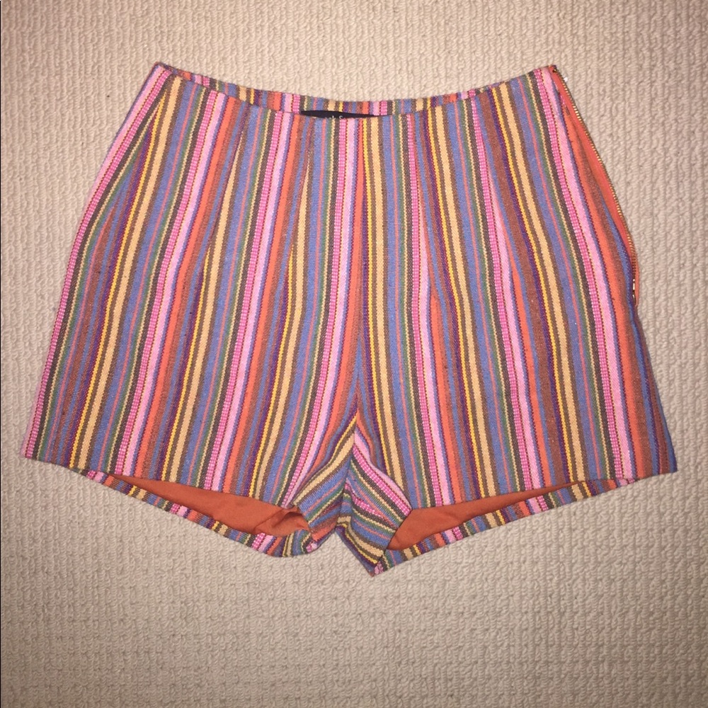 Mexican rug-like high waisted shorts