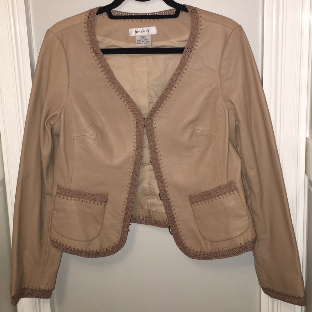 Nine West real leather jacket