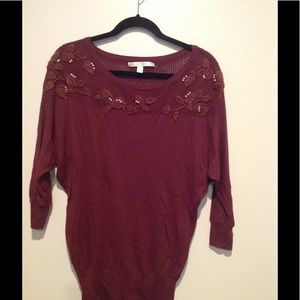 Burgundy super soft cotton sweater