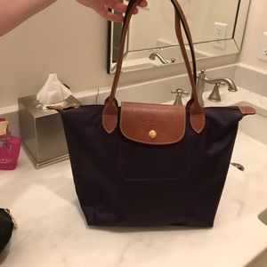 Purple medium Longchamp purse
