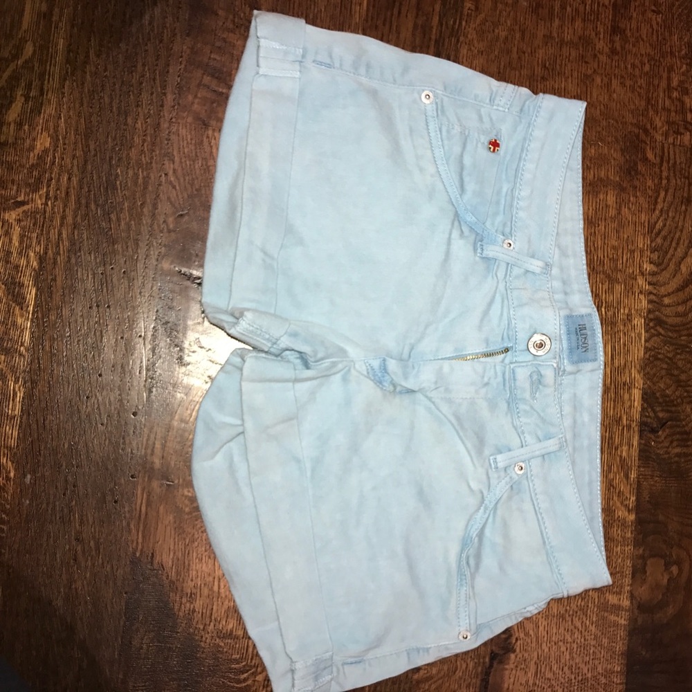 Baby blue jean shorts