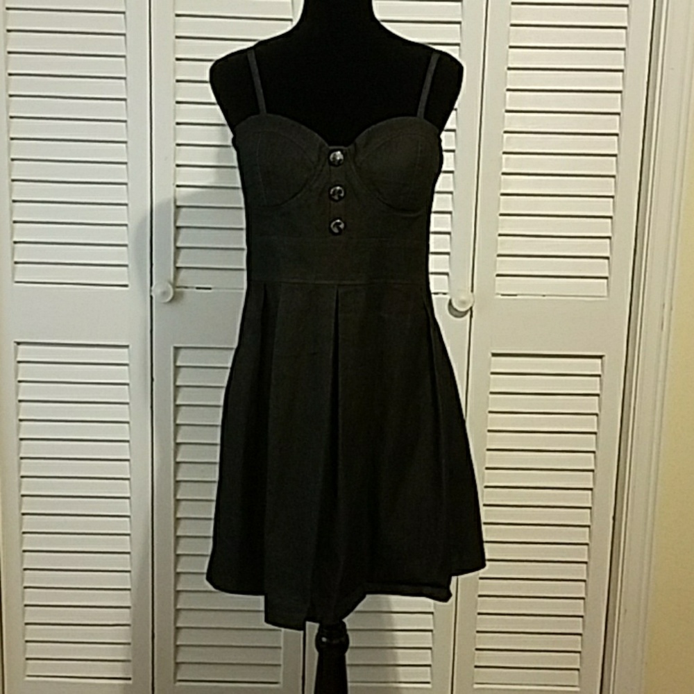Siren Lily Strapped Denim-look Dress