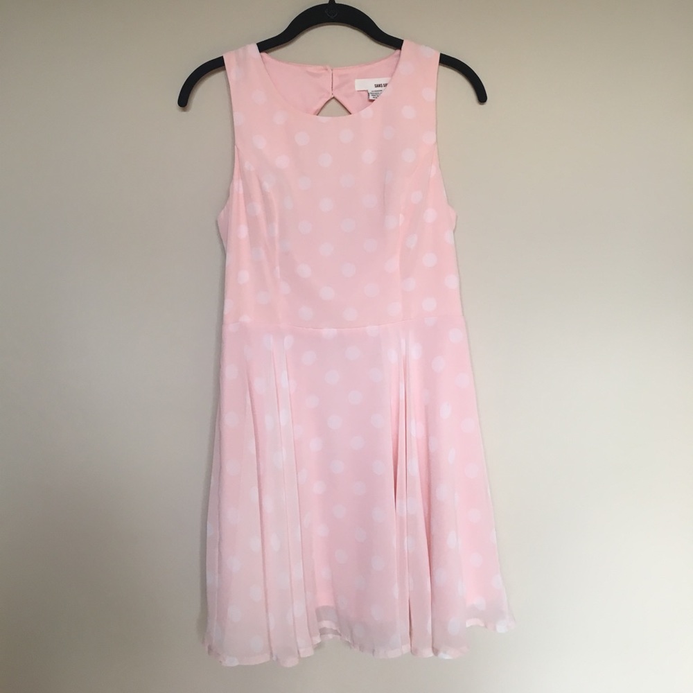 Pink Polka Dot Dress by Sans Souci