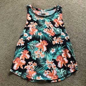 PINK tropical floral tank