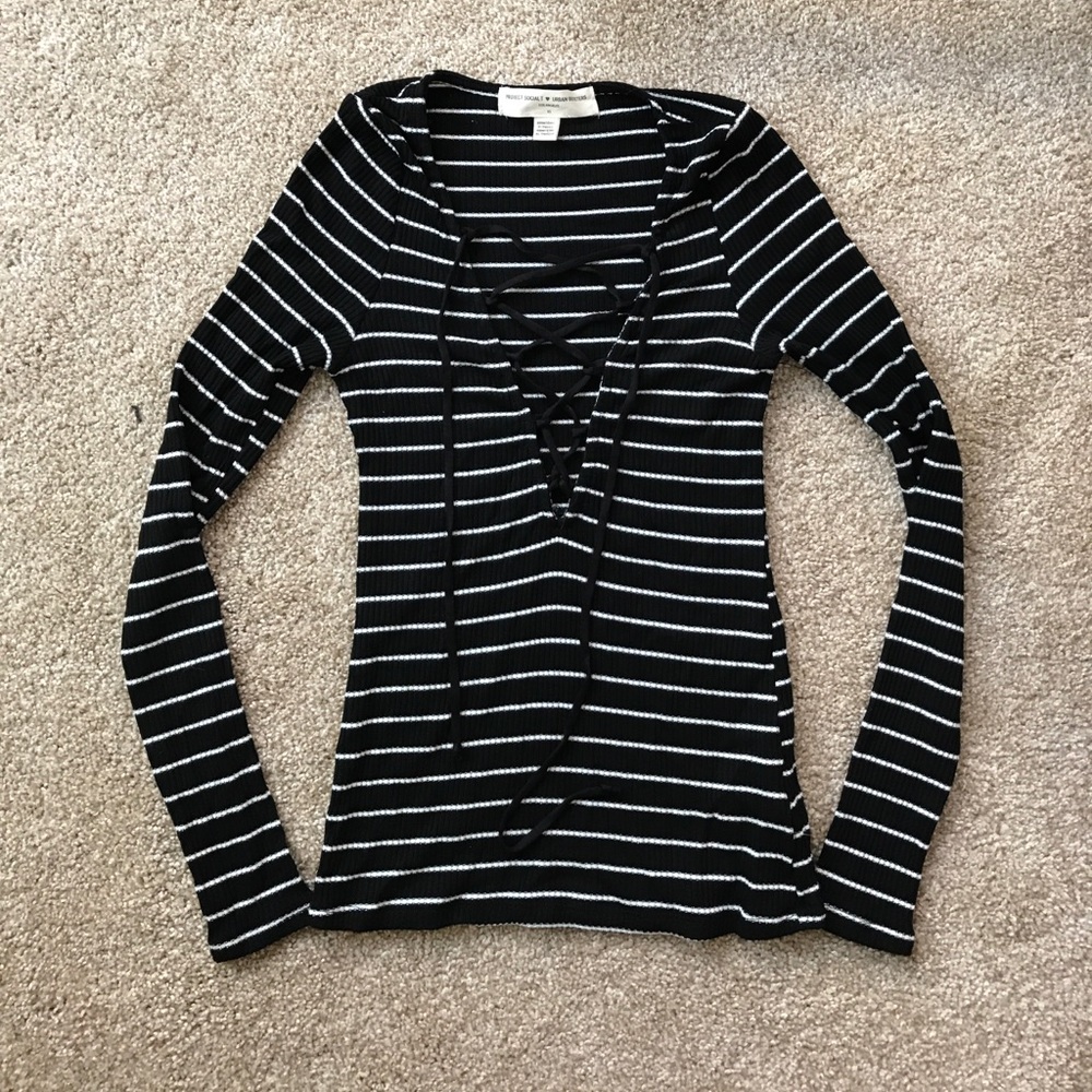 LAST WEEK TO BUY project social T lace up shirt