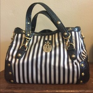 Henri Bendel Striped Satchel