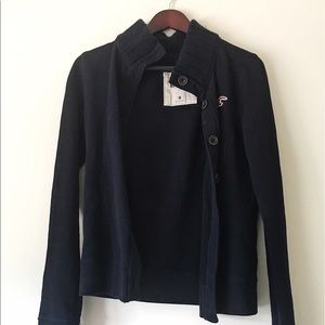 Hollister Navy Blue Long Sleeve Button Up Jacket