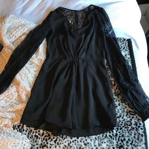 Black lace romper.