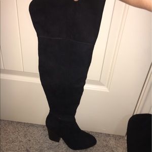 Knee high black boots