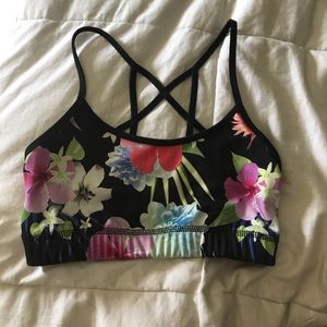 Floral sports bra