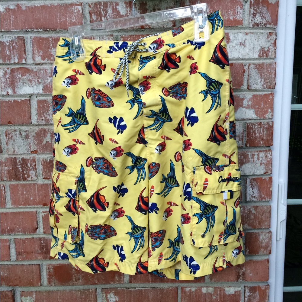 cremleux fish swim trunks