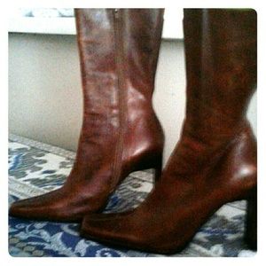 Mid Calf Leather boot