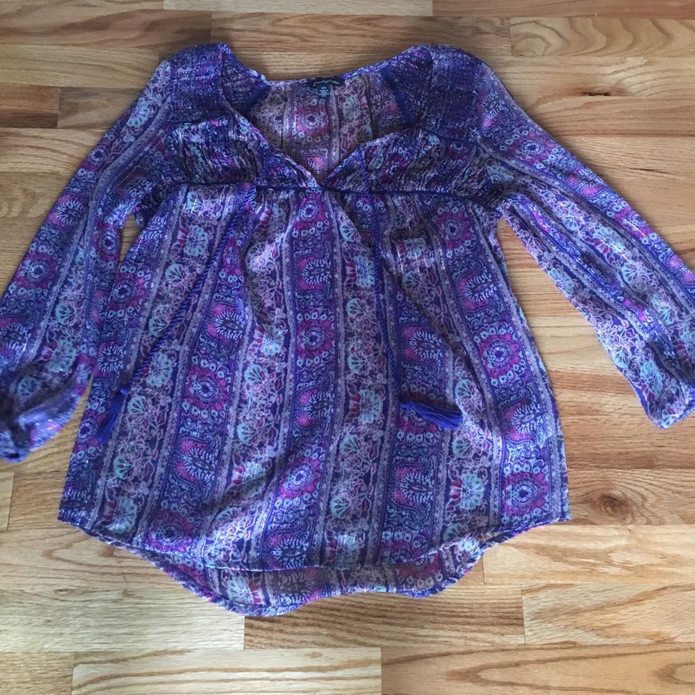American Eagle sheer chiffon top