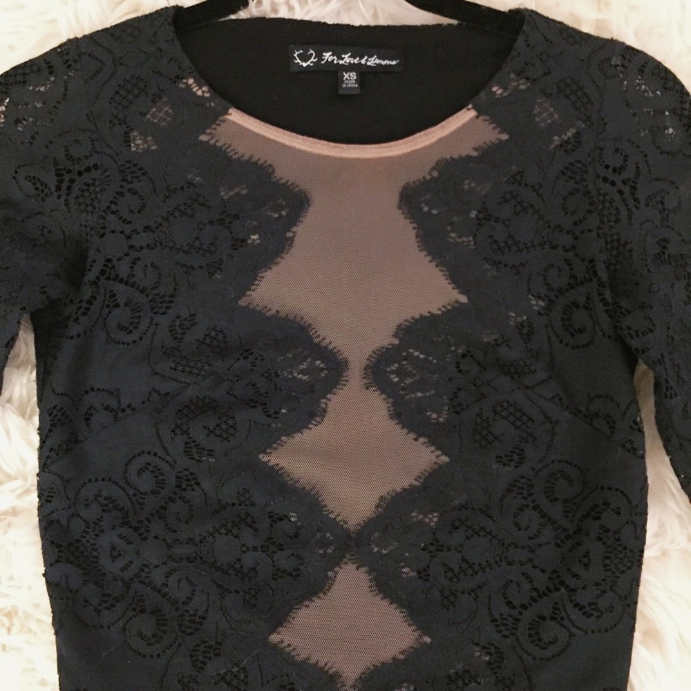 For Love and Lemons Noir Mini Dress (XS) - Picture 4 of 6