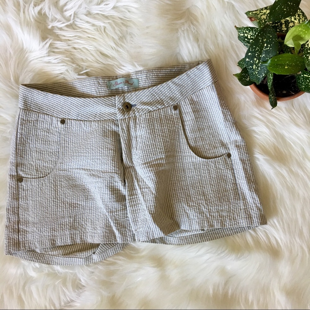 Geren Ford Gingham Striped Shorts