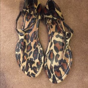 Jessica Simpson Leopard T-Strap Sandal