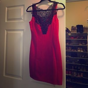 Red mini dress