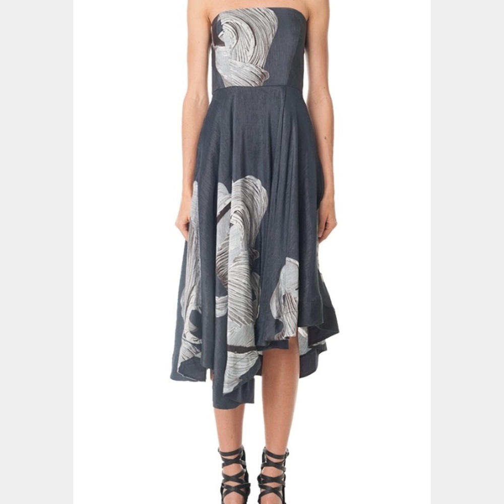 Tibi Midori Linen/ Silk Blend Dress