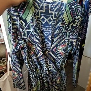 Silk open front romper