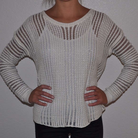 White and Silver Urban Outfitters Sweater - Picture 1 of 3