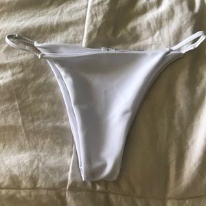 white bikini bottoms