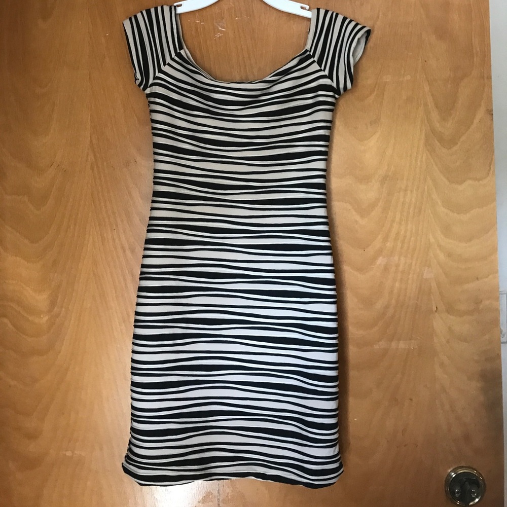 Black and Beige mini dress
