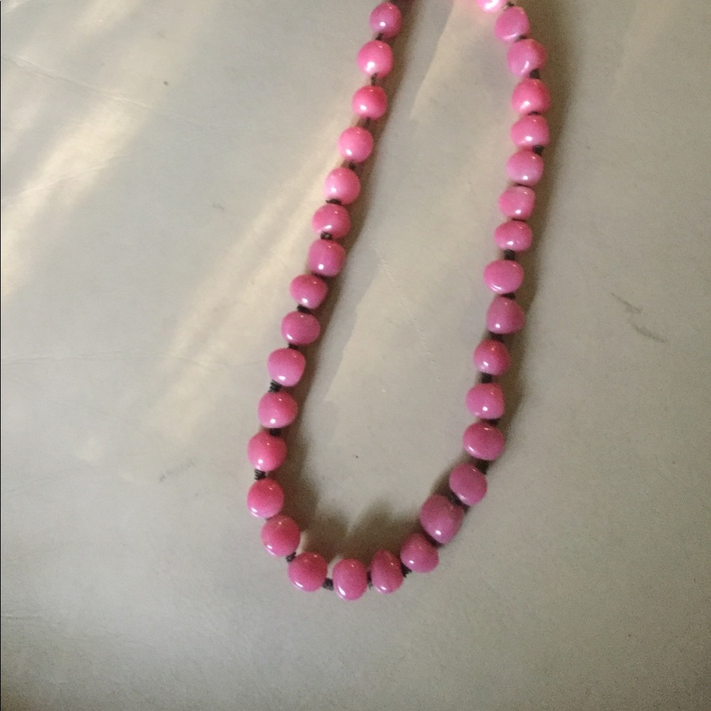 Pink beaded necklace