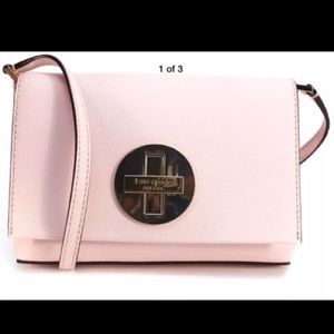 Kate spade pink leather textured cross body