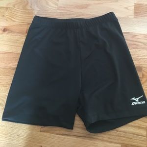Mizuno black spandex 3" shorts
