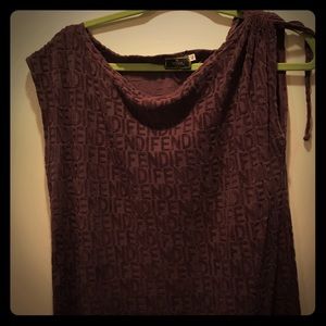 90's Authentic Fendi Logo swimsuit coverup