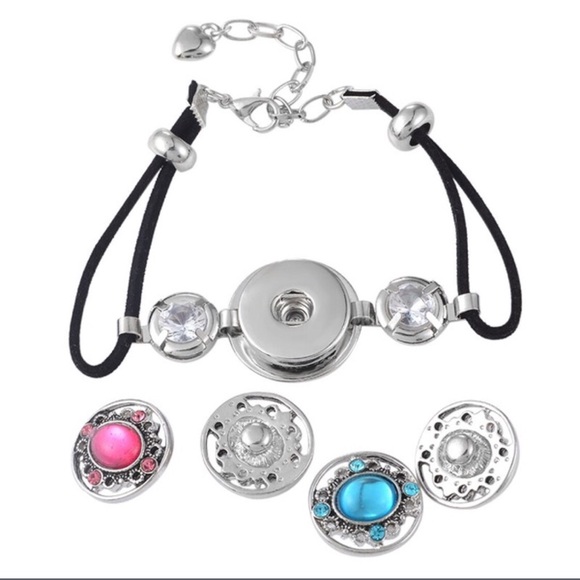 Jewelry Button Snap Clasp Closure Leather Bracelet Poshmark