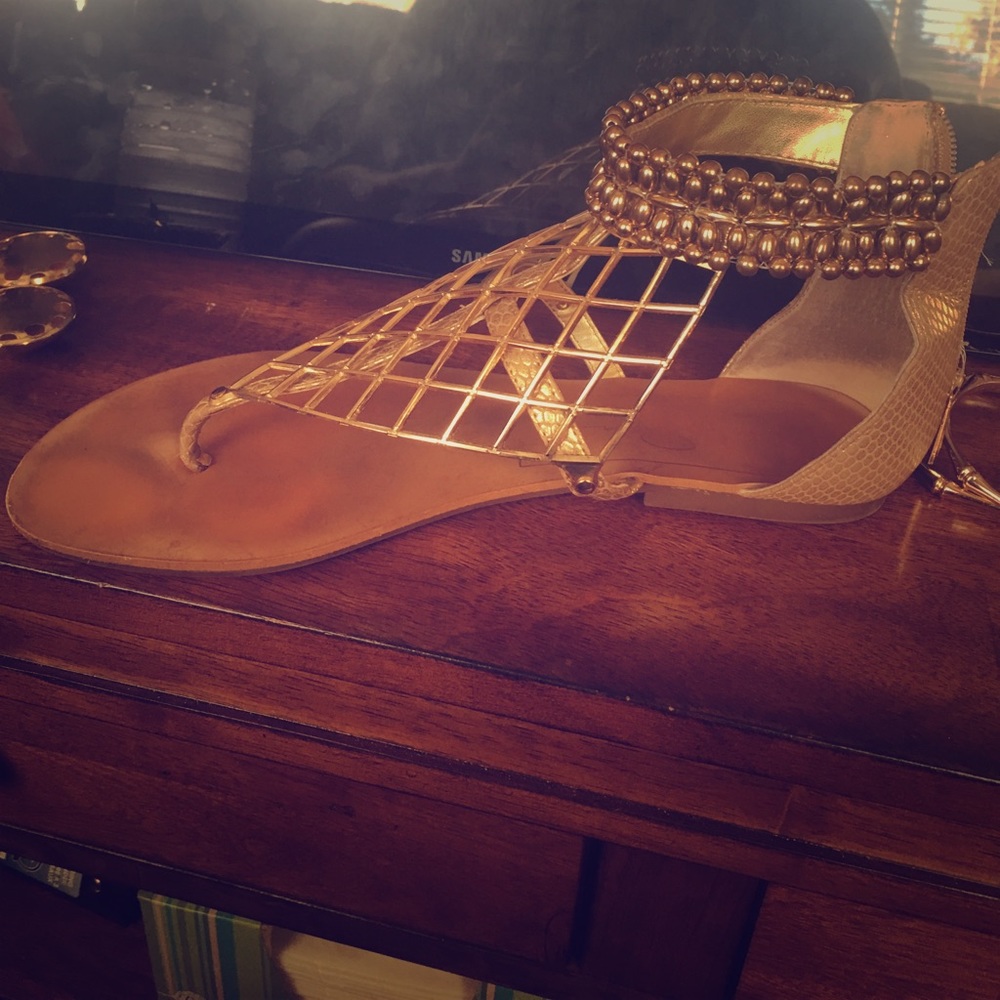 Jessica Simpson Gold Sandal