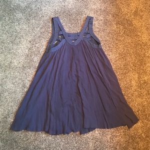 Navy blue flowy tunic dress