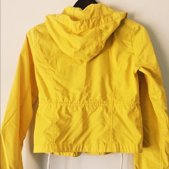 Hollister Bright Yellow Spring Jacket with Hood - Picture 4 of 6